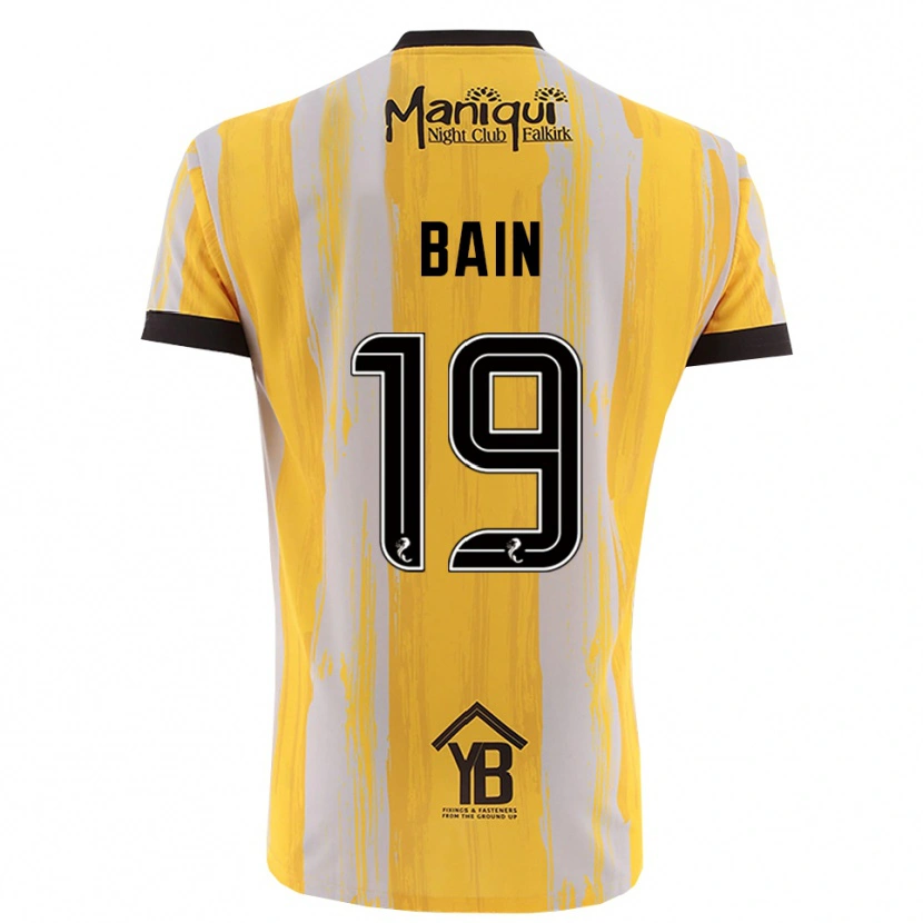 Danxen Bambino Scott Bain #19 Maglia Gara Portiere Nero Giallo 2025/26 Maglietta