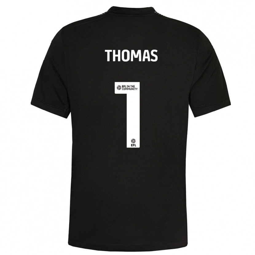 Danxen Bambino Lucy Thomas #1 Maglia Gara Portiere Nero Bianco 2025/26 Maglietta