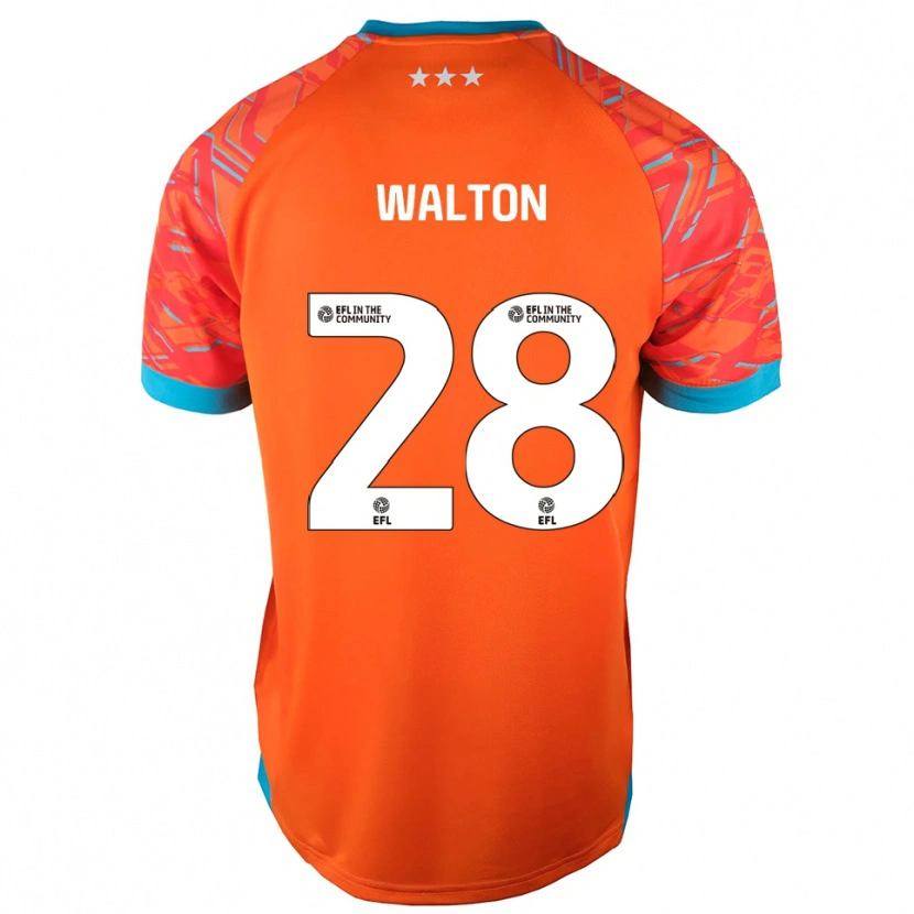 Danxen Bambino Christian Walton #28 Maglia Gara Portiere Bianco Arancio 2025/26 Maglietta