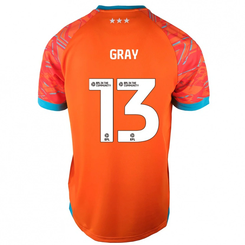 Danxen Bambino Henry Gray #13 Maglia Gara Portiere Bianco Arancio 2025/26 Maglietta