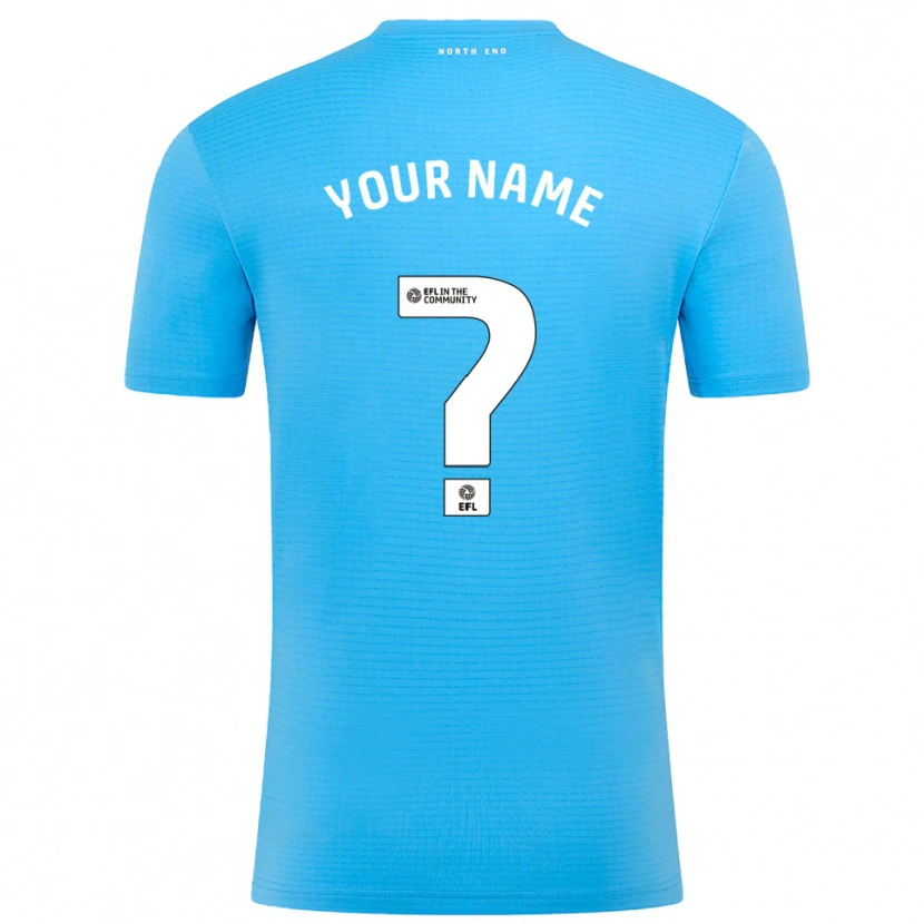 Danxen Bambino Preston North End Maglia Gara Portiere Blu Bianco 2025/26 Maglietta