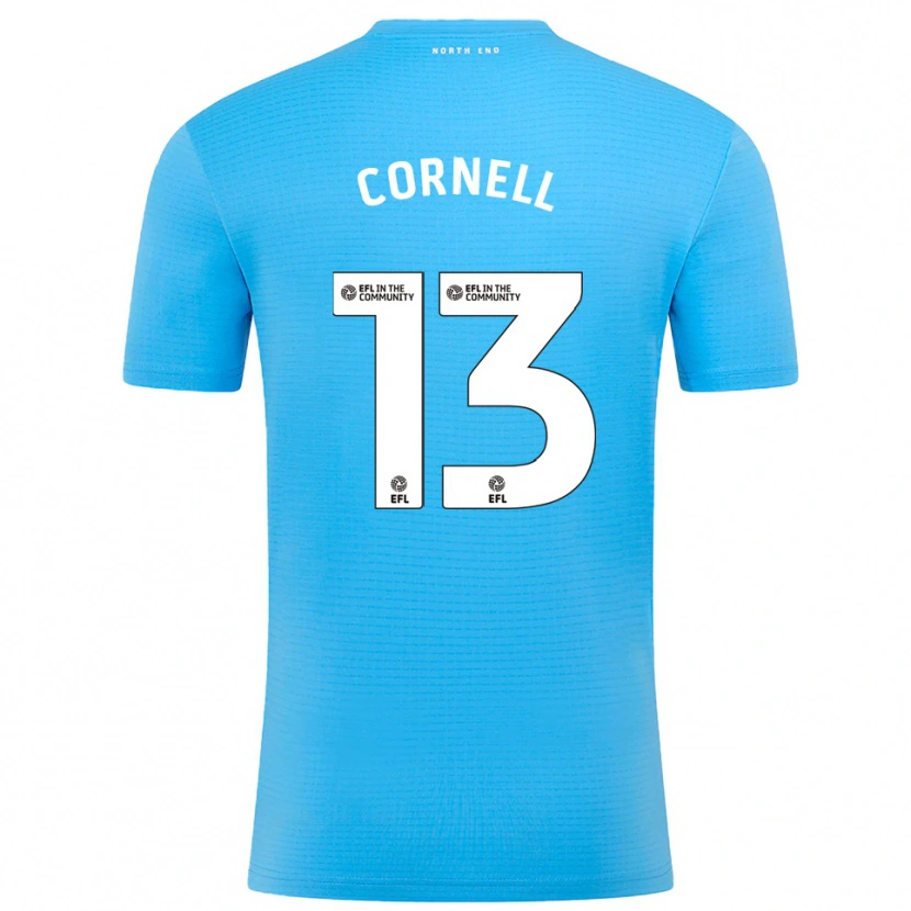 Danxen Bambino David Cornell #13 Maglia Gara Portiere Blu Bianco 2025/26 Maglietta