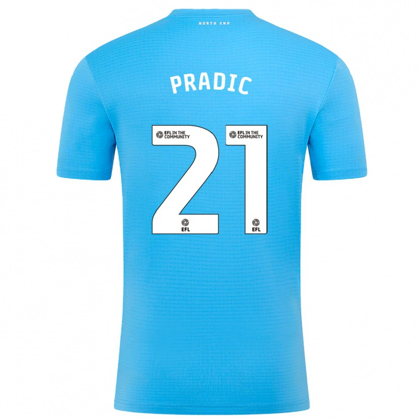 Danxen Bambino James Pradic #21 Maglia Gara Portiere Blu Bianco 2025/26 Maglietta