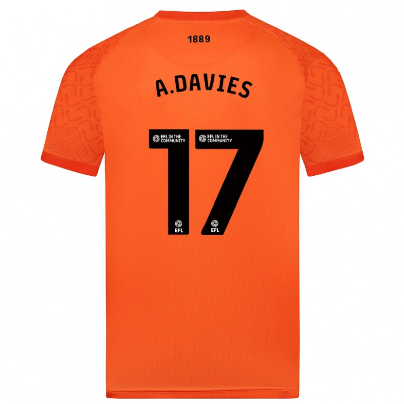 Danxen Bambino Adam Davies #17 Maglia Gara Portiere Nero Arancio 2025/26 Maglietta