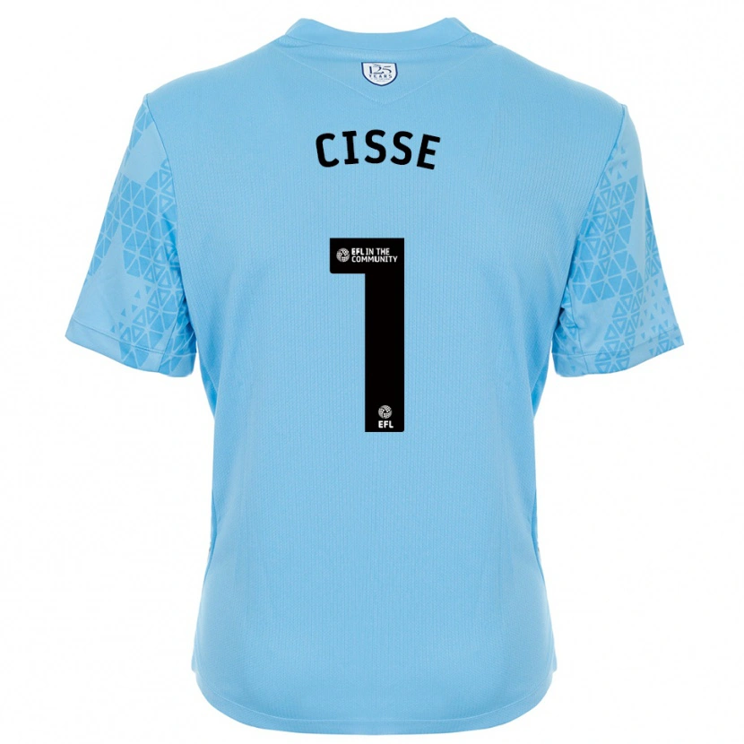 Danxen Bambino Ben Cisse #1 Maglia Gara Portiere Blu Cielo Nero 2025/26 Maglietta
