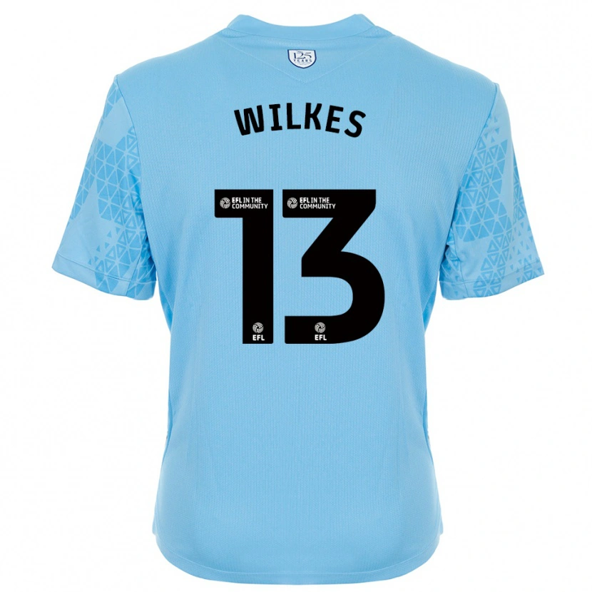 Danxen Bambino Liam Wilkes #13 Maglia Gara Portiere Blu Cielo Nero 2025/26 Maglietta