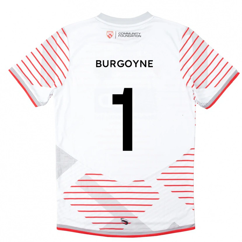 Danxen Bambino Harry Burgoyne #1 Maglia Gara Portiere Bianco Rosso 2025/26 Maglietta