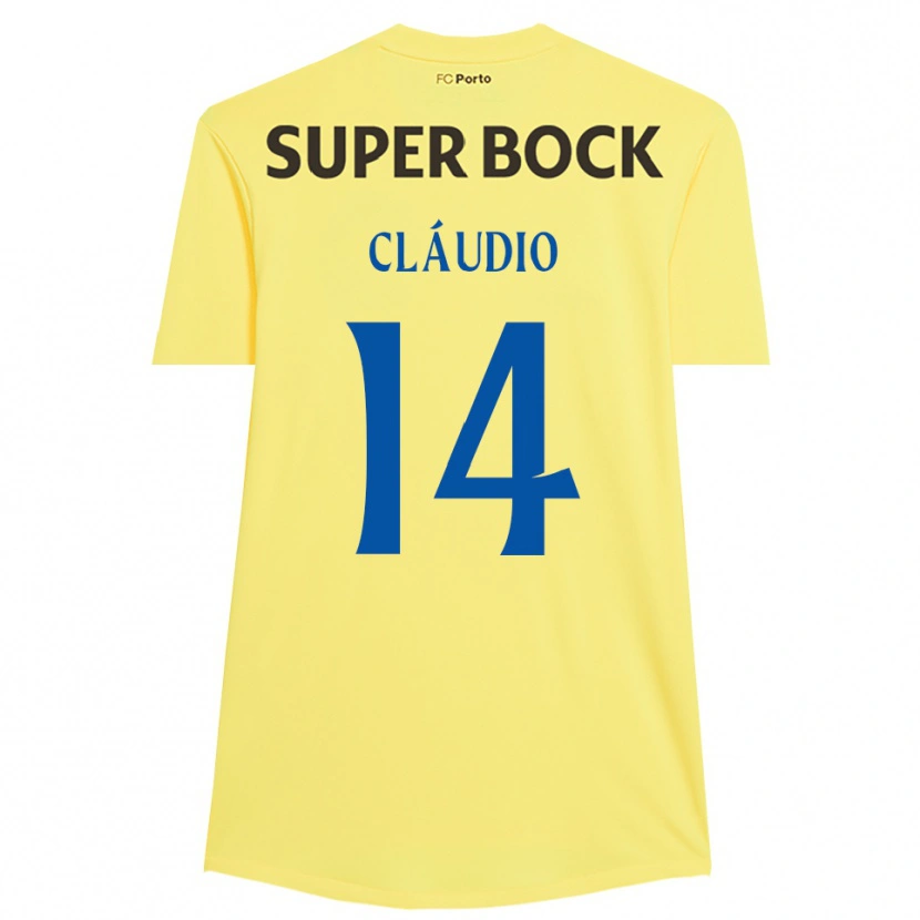 Danxen Bambino Cláudio Ramos #14 Maglia Gara Portiere Giallo Chiaro Nero 2025/26 Maglietta