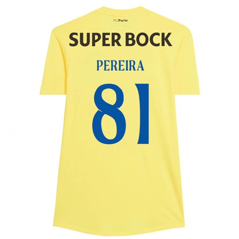 Danxen Bambino Martim Pereira #81 Maglia Gara Portiere Giallo Chiaro Nero 2025/26 Maglietta