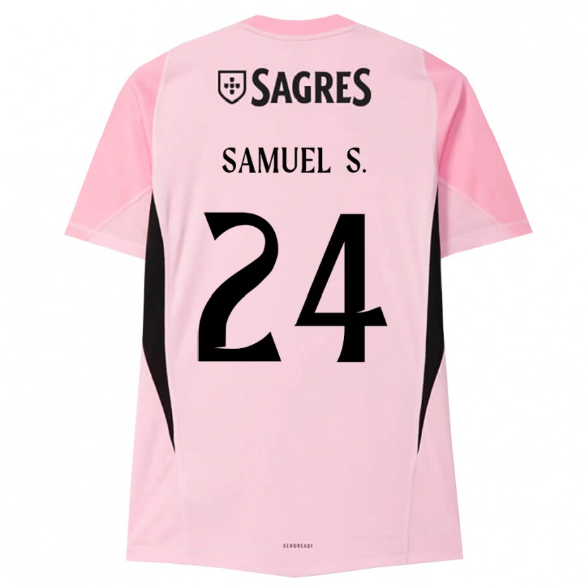 Danxen Bambino Samuel Soares #24 Maglia Gara Portiere Rosa Nero 2025/26 Maglietta