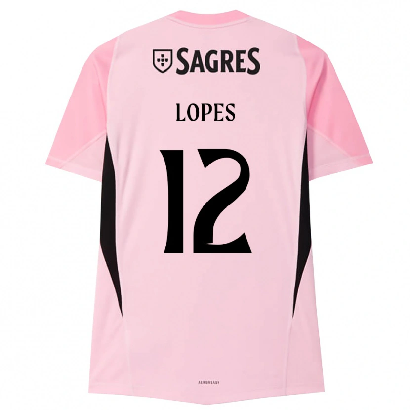 Danxen Bambino Leonardo Lopes #12 Maglia Gara Portiere Rosa Nero 2025/26 Maglietta