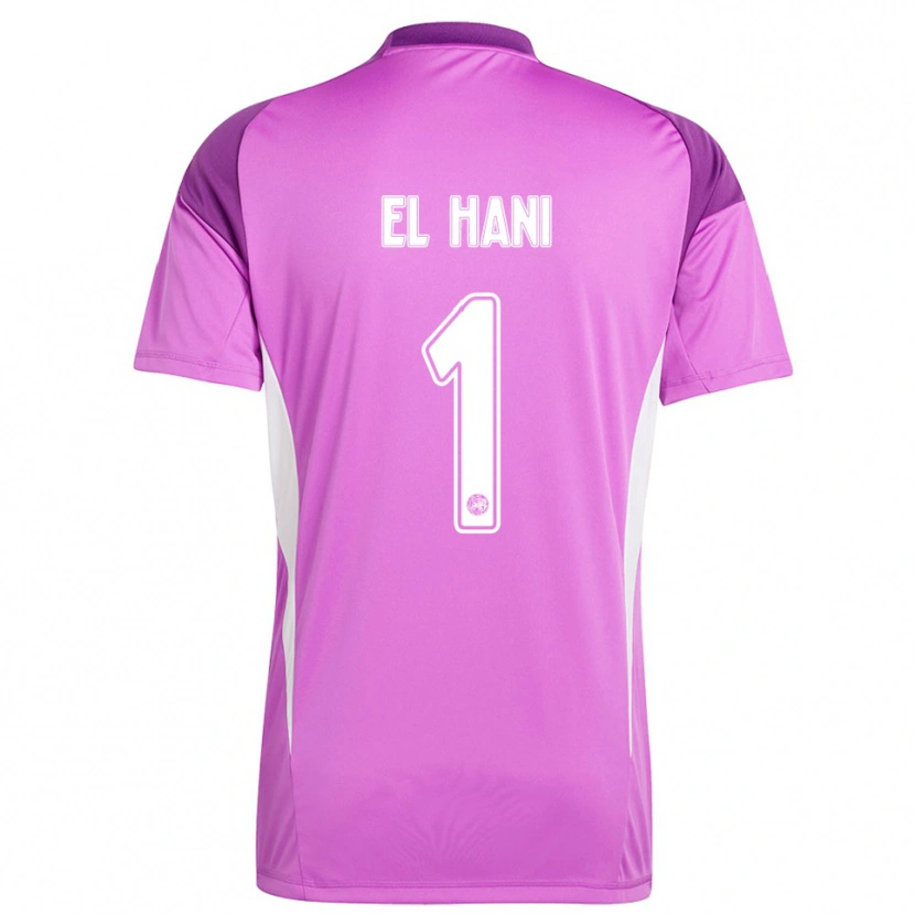 Danxen Bambino Aymean el Hani #1 Maglia Gara Portiere Viola Chiaro Bianco 2025/26 Maglietta