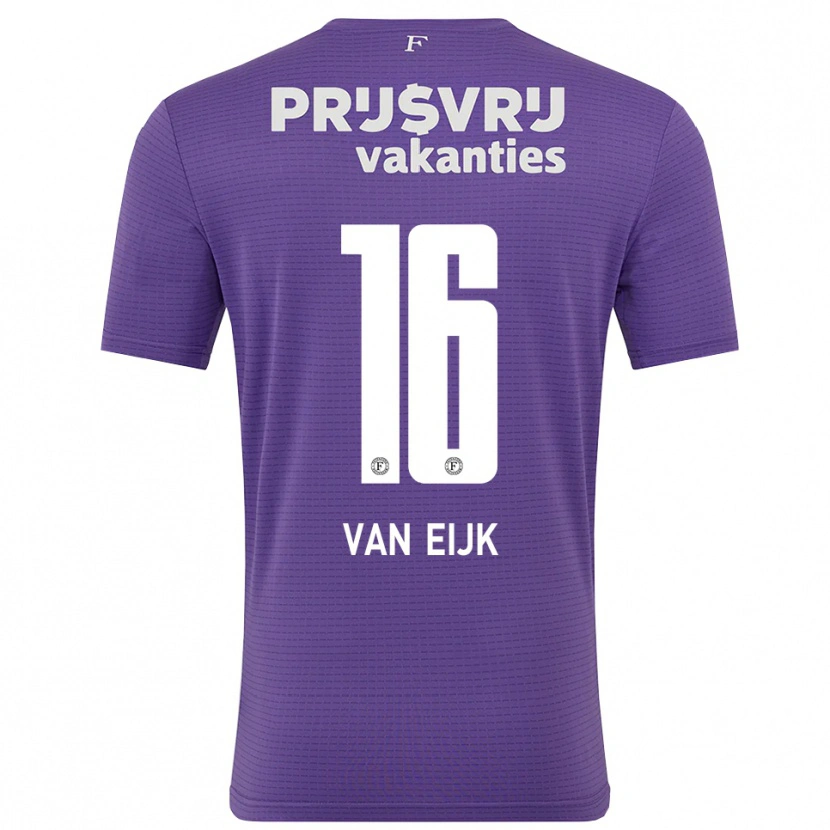 Danxen Bambino Roos Van Eijk #16 Maglia Gara Portiere Bianco Viola 2025/26 Maglietta
