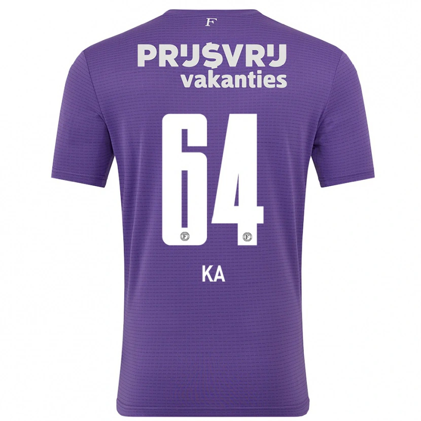 Danxen Bambino Ismail Ka #64 Maglia Gara Portiere Bianco Viola 2025/26 Maglietta