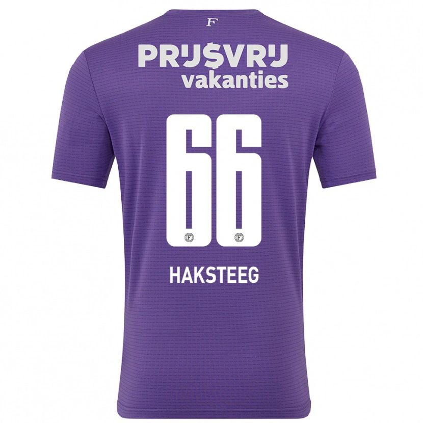 Danxen Bambino Tim Haksteeg #66 Maglia Gara Portiere Bianco Viola 2025/26 Maglietta
