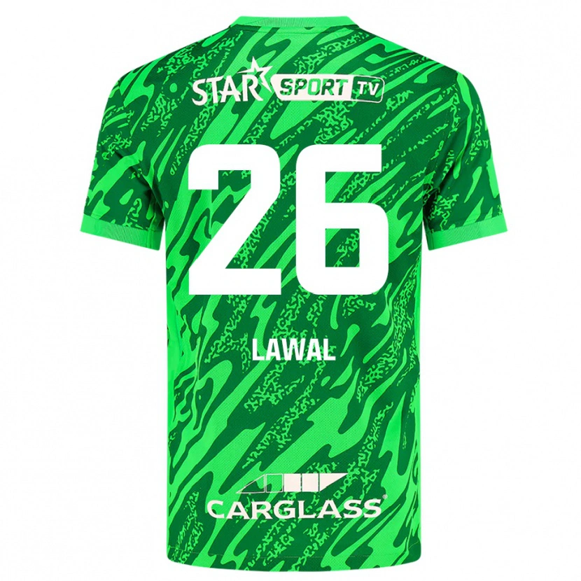 Danxen Bambino Tobias Lawal #26 Maglia Gara Portiere Verde Scuro Bianco 2025/26 Maglietta