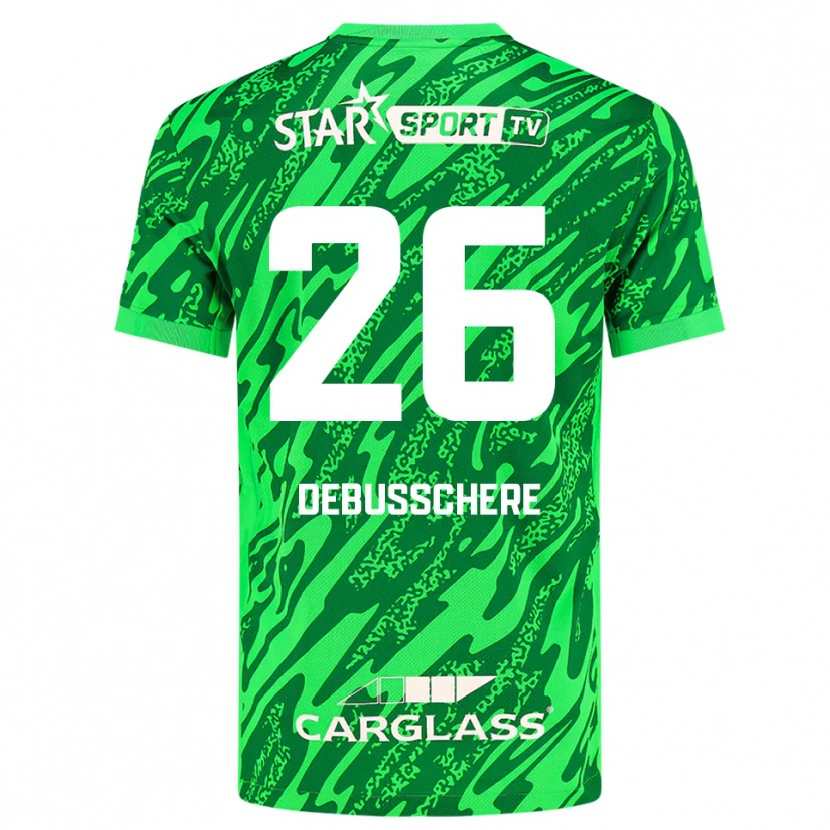 Danxen Bambino Vic Debusschere #26 Maglia Gara Portiere Verde Scuro Bianco 2025/26 Maglietta