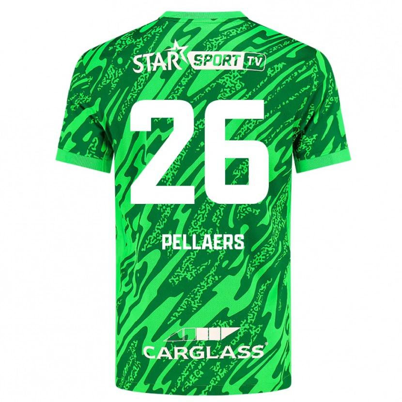 Danxen Bambino Amanuel Pellaers #26 Maglia Gara Portiere Verde Scuro Bianco 2025/26 Maglietta