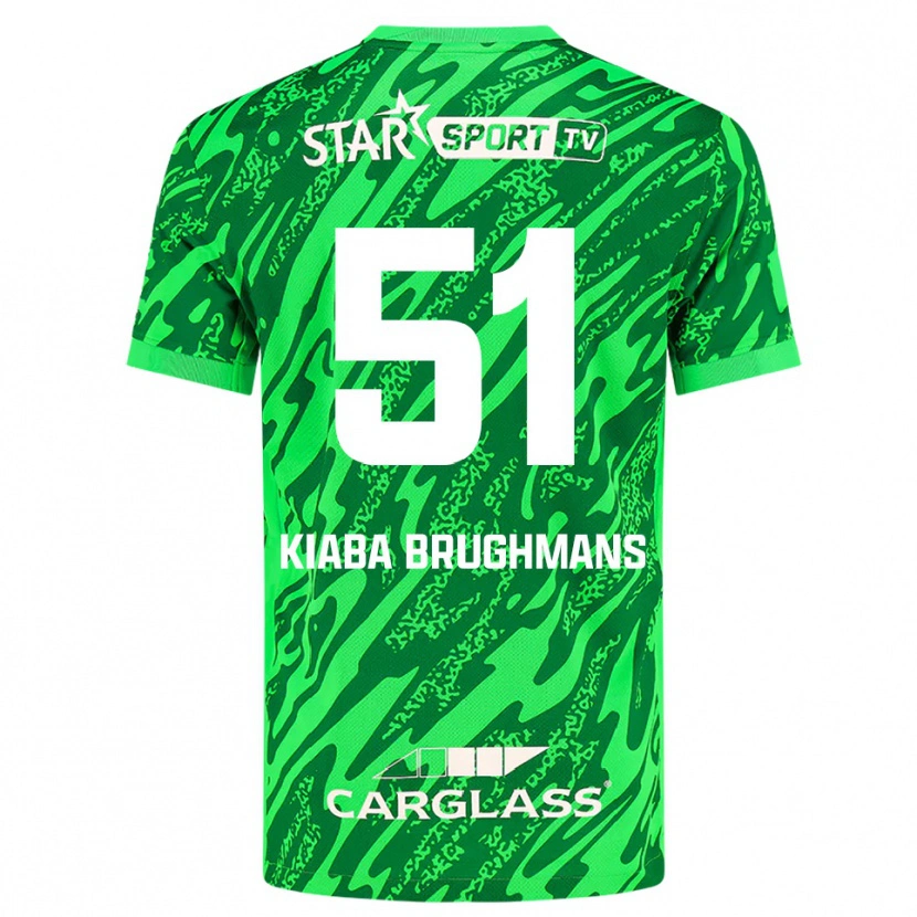 Danxen Bambino Lucca Brughmans #51 Maglia Gara Portiere Verde Scuro Bianco 2025/26 Maglietta