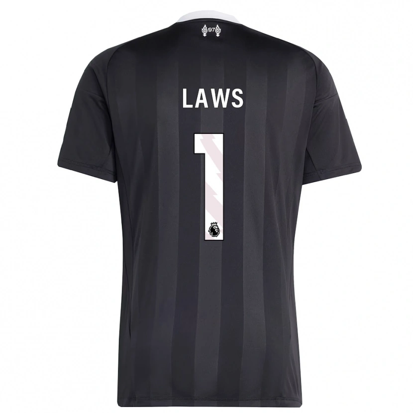 Danxen Bambino Rachael Laws #1 Maglia Gara Portiere Bianco Nero 2025/26 Maglietta