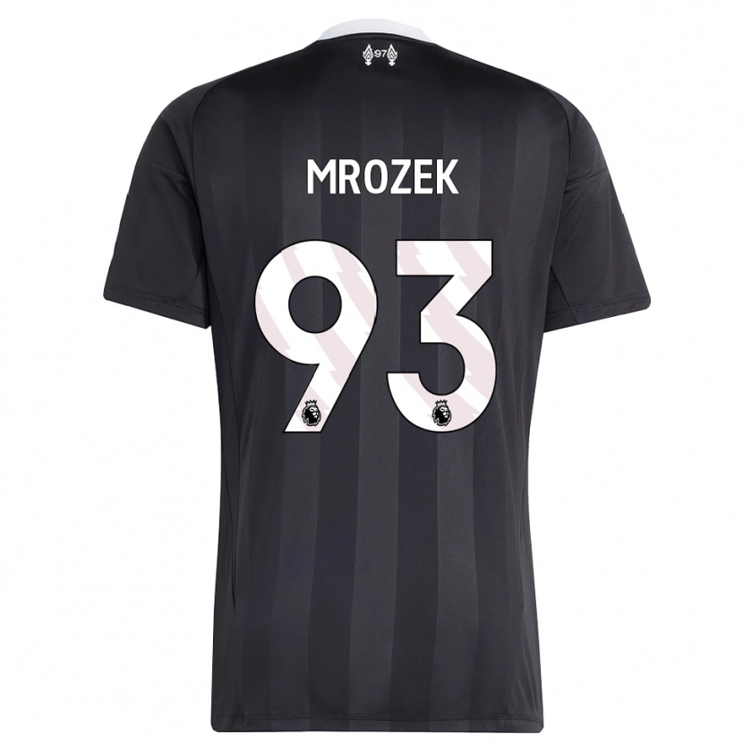 Danxen Bambino Fabian Mrozek #93 Maglia Gara Portiere Bianco Nero 2025/26 Maglietta