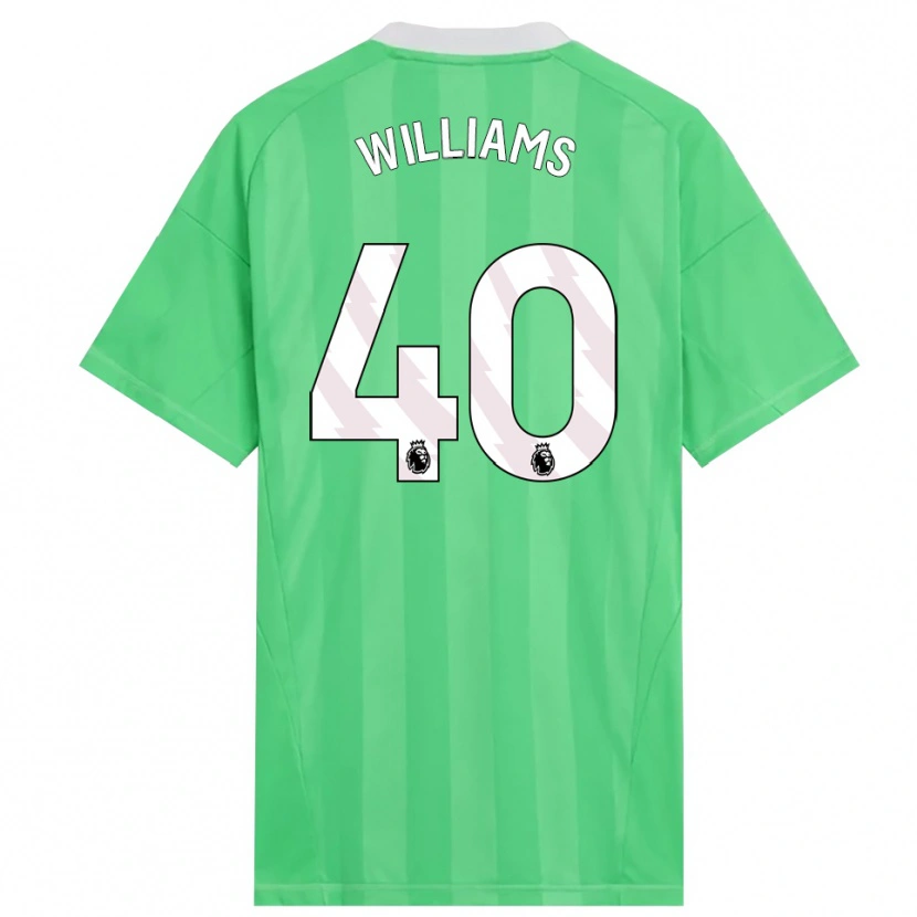 Danxen Bambino Naomi Williams #40 Maglia Gara Portiere Verde Chiaro Bianco 2025/26 Maglietta