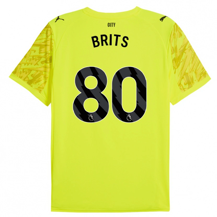 Danxen Bambino Spike Brits #80 Maglia Gara Portiere Arancio Giallo Nero 2025/26 Maglietta