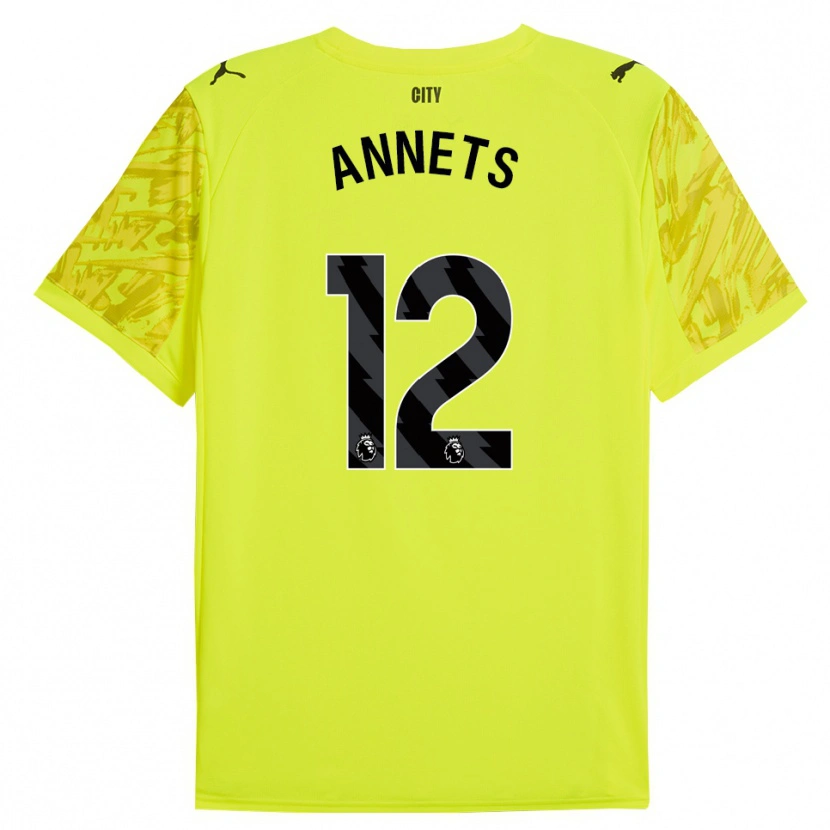 Danxen Bambino Eve Annets #12 Maglia Gara Portiere Arancio Giallo Nero 2025/26 Maglietta