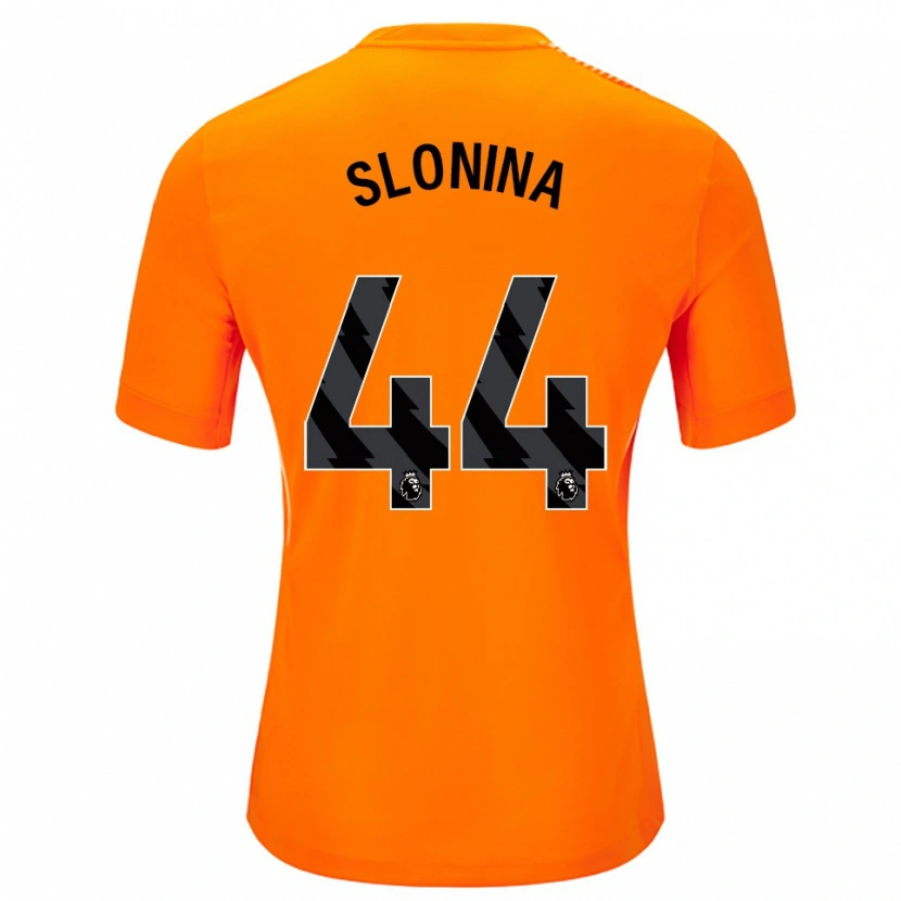 Danxen Bambino Gabriel Slonina #44 Maglia Gara Portiere Arancio Nero 2025/26 Maglietta