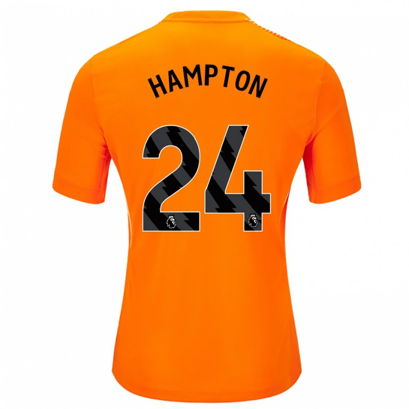 Danxen Bambino Hannah Hampton #24 Maglia Gara Portiere Arancio Nero 2025/26 Maglietta