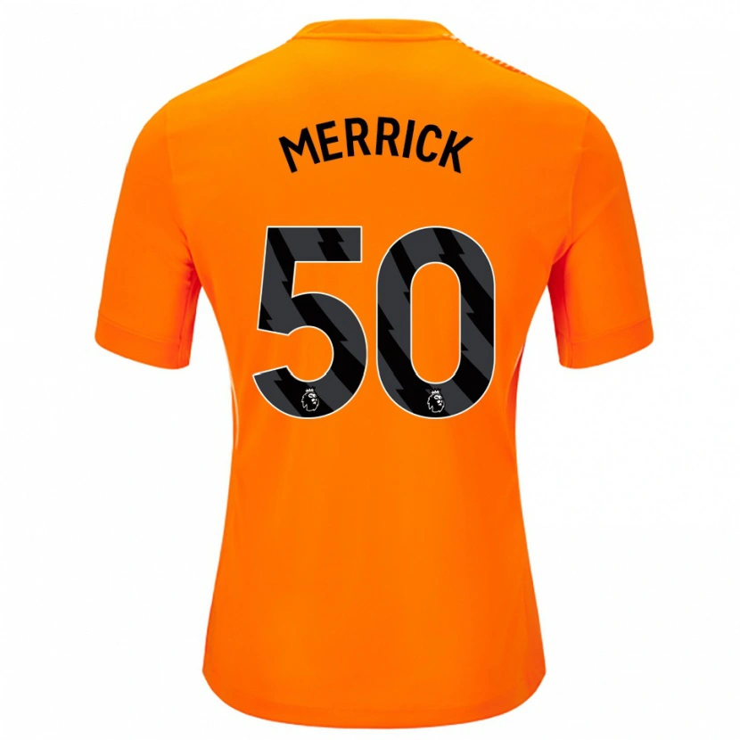 Danxen Bambino Max Merrick #50 Maglia Gara Portiere Arancio Nero 2025/26 Maglietta