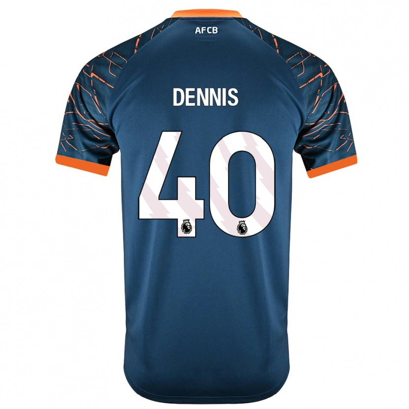 Danxen Bambino Will Dennis #40 Maglia Gara Portiere Blu Ardesia Scuro 2025/26 Maglietta
