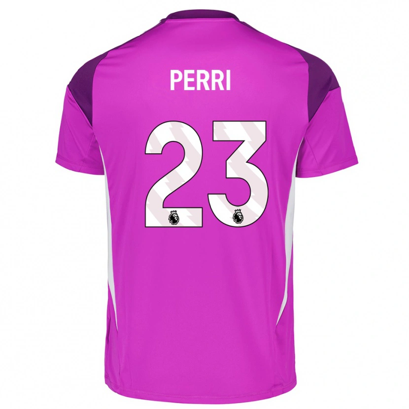 Danxen Bambino Lucas Perri #23 Maglia Gara Portiere Bianco Viola 2025/26 Maglietta