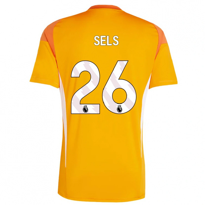 Danxen Bambino Matz Sels #26 Maglia Gara Portiere Bianco Arancio 2025/26 Maglietta