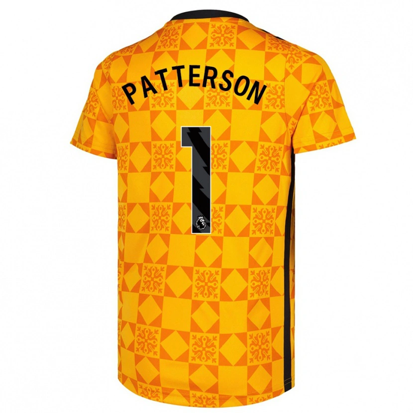 Danxen Bambino Anthony Patterson #1 Maglia Gara Portiere Giallo Nero 2025/26 Maglietta