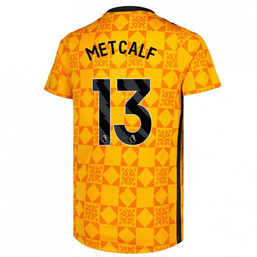 Danxen Bambino Ben Metcalf #13 Maglia Gara Portiere Giallo Nero 2025/26 Maglietta