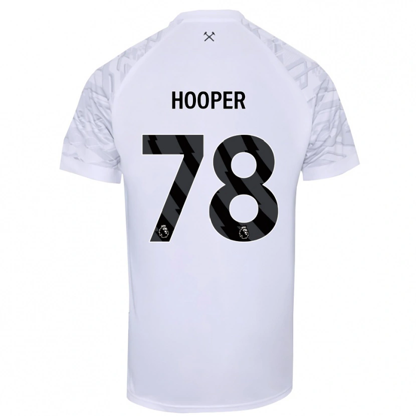 Danxen Bambino Finley Hooper #78 Maglia Gara Portiere Bianco Nero 2025/26 Maglietta