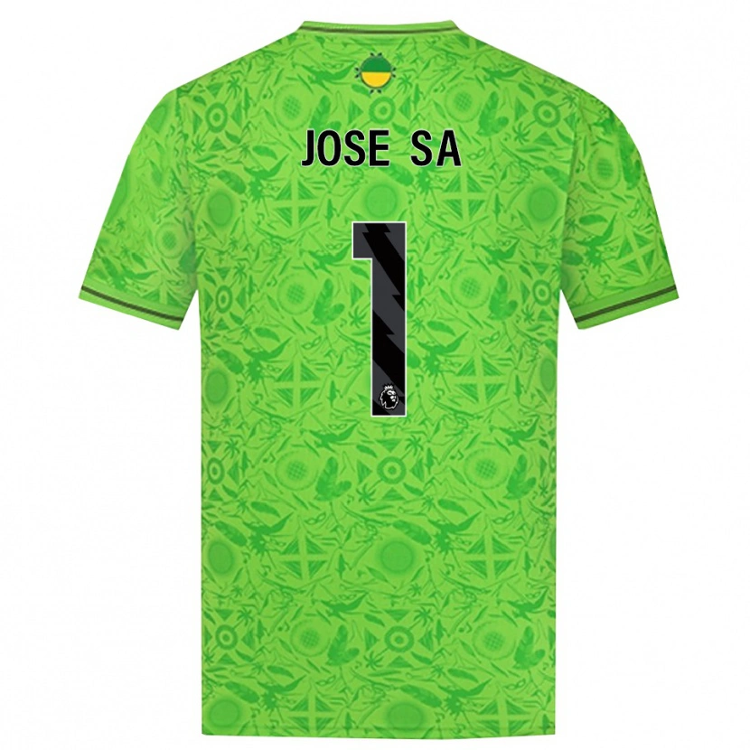 Danxen Bambino José Sá #1 Maglia Gara Portiere Verde Nero 2025/26 Maglietta