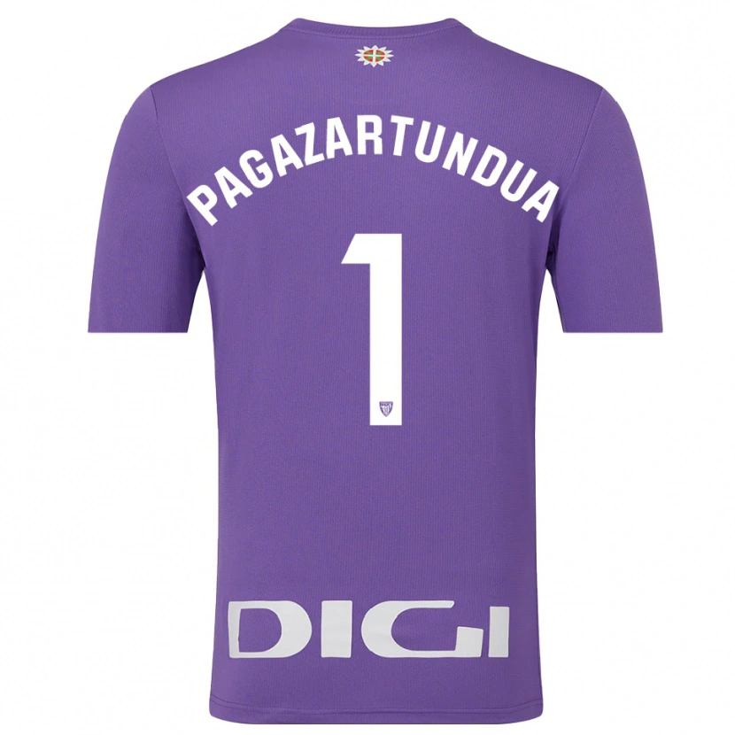 Danxen Bambino Iker Pagazartundua #1 Maglia Gara Portiere Viola Bianco 2025/26 Maglietta