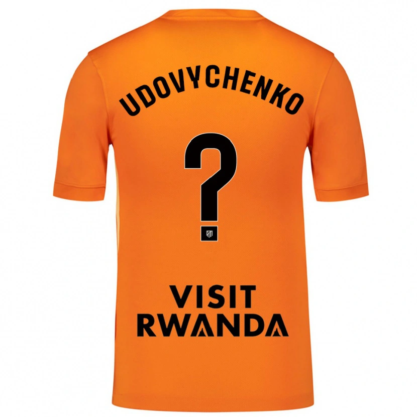 Danxen Bambino Glib Udovychenko #0 Maglia Gara Portiere Arancione Nero 2025/26 Maglietta