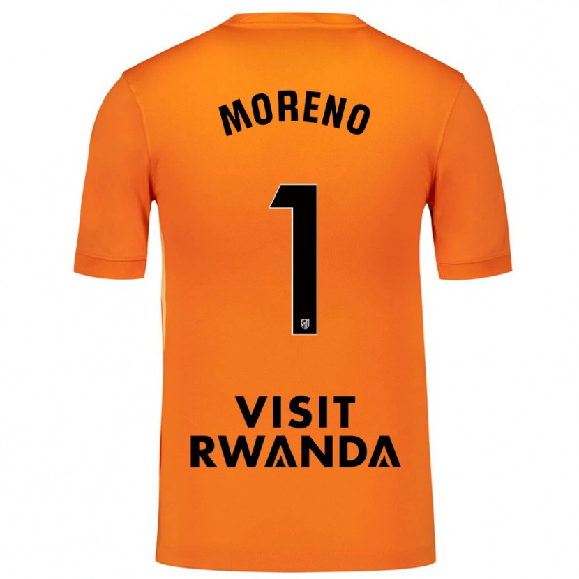 Danxen Bambino Álvaro Moreno #1 Maglia Gara Portiere Arancione Nero 2025/26 Maglietta