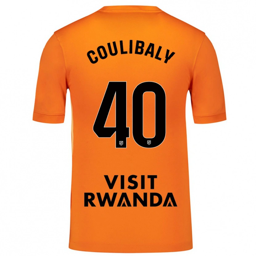 Danxen Bambino Izan Coulibaly #40 Maglia Gara Portiere Arancione Nero 2025/26 Maglietta
