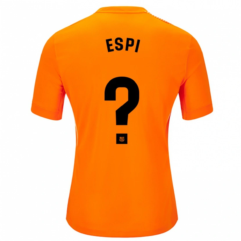 Danxen Bambino Pau Espi #0 Maglia Gara Portiere Arancione Nero 2025/26 Maglietta