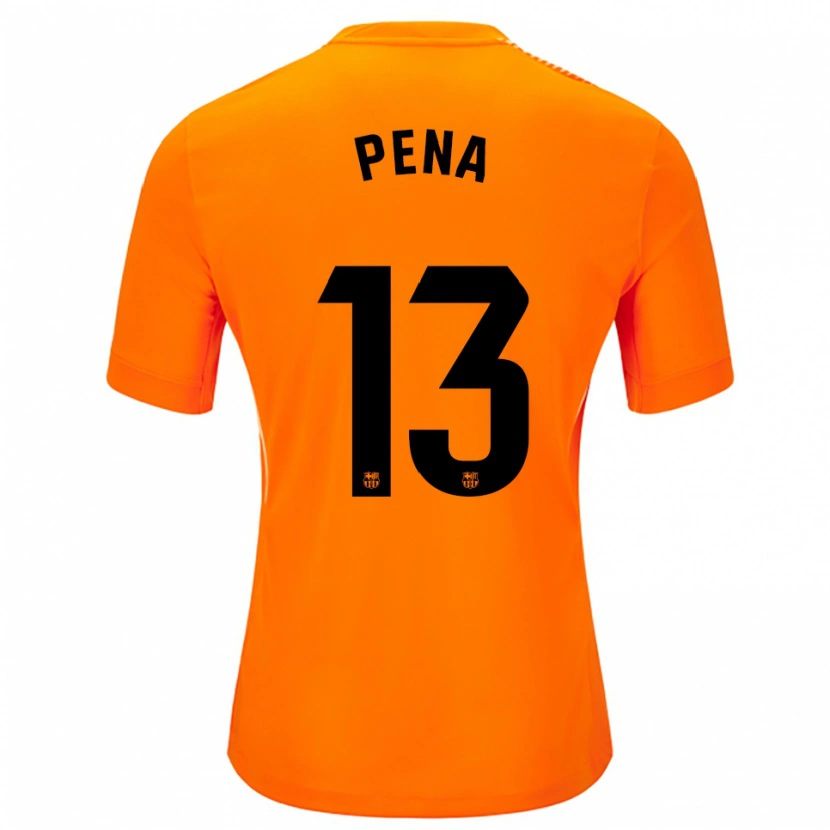 Danxen Bambino Iñaki Peña #13 Maglia Gara Portiere Arancione Nero 2025/26 Maglietta