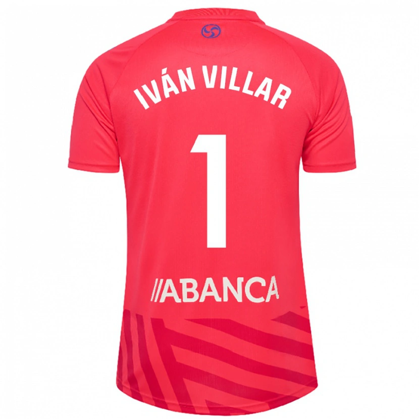 Danxen Bambino Iván Villar #1 Maglia Gara Portiere Rosso Bianco 2025/26 Maglietta