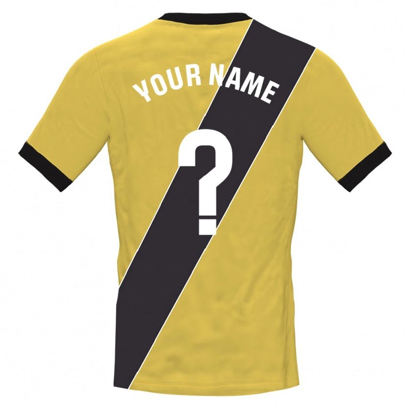 Danxen Bambino Rayo Vallecano Maglia Gara Portiere Giallo Nero 2025/26 Maglietta