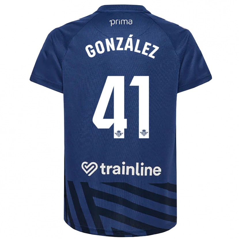 Danxen Bambino Manu González #41 Maglia Gara Portiere Blu Royal Bianco 2025/26 Maglietta