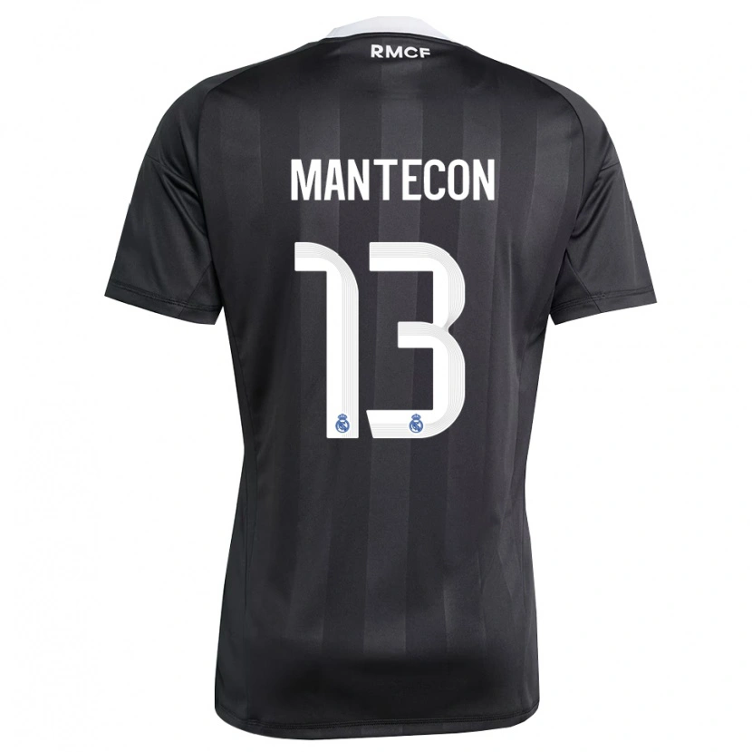Danxen Bambino Hugo Mantecón #13 Maglia Gara Portiere Nero Bianco 2025/26 Maglietta