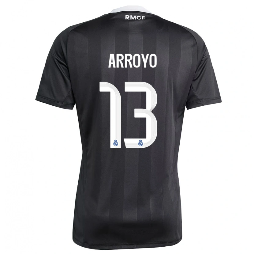 Danxen Bambino Diego Arroyo #13 Maglia Gara Portiere Nero Bianco 2025/26 Maglietta
