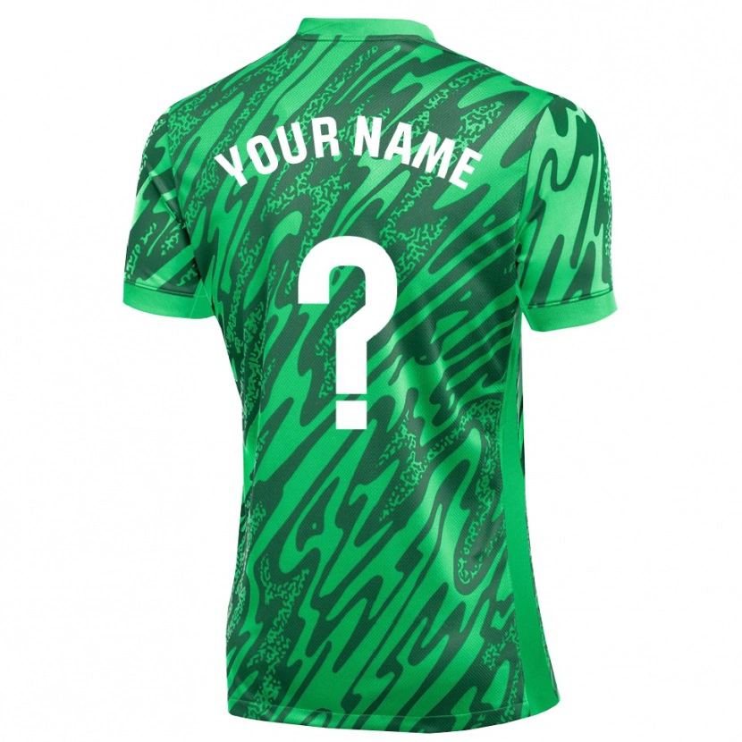 Danxen Bambino Elche CF Maglia Gara Portiere Verde Scuro Bianco 2025/26 Maglietta